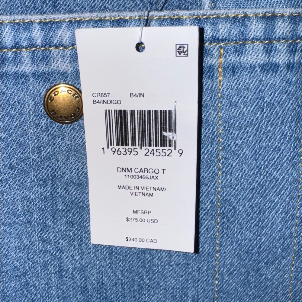 Coach Denim Cargo Medium Tote Sold Out - Picture 6 of 14